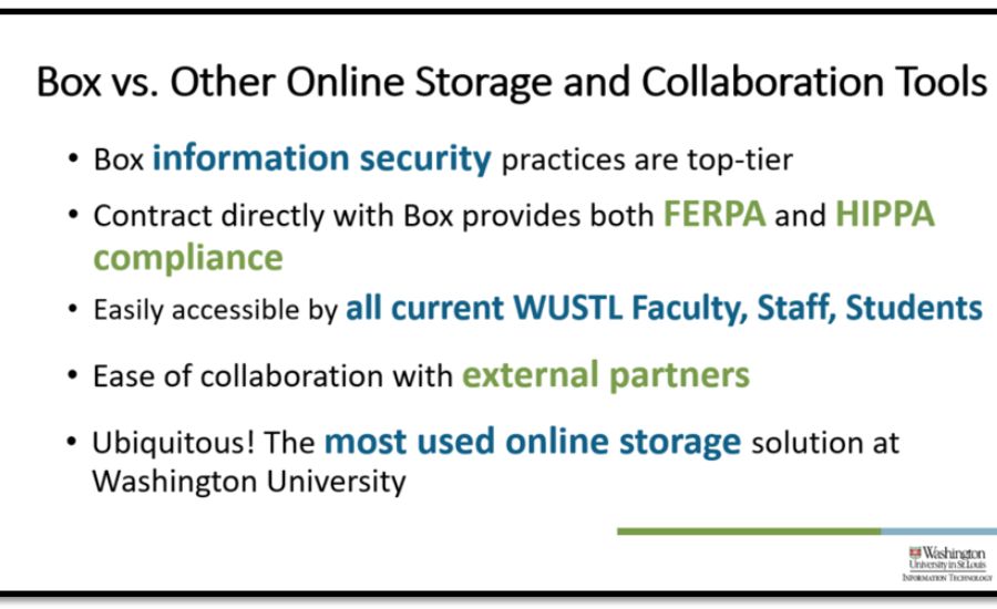 WUSTL Box's Complement to Digital Transformation