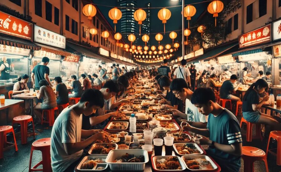 Chinatown Hawker Leftovers Consumption