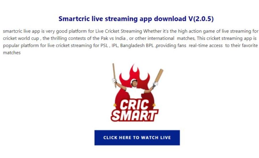 Watch SmartCric on Android & iPhone –